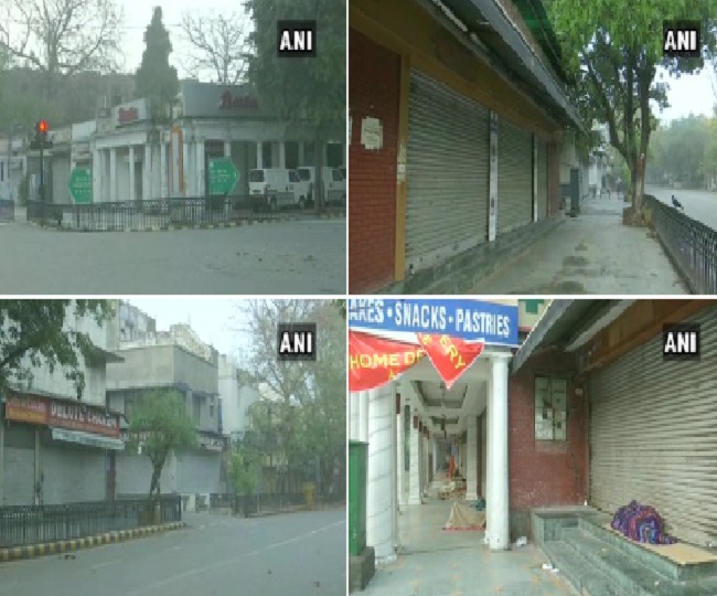 गोल मार्केट क्षेत्र में लॉकडाउन के चौथे दिन भी दुकानें बंद